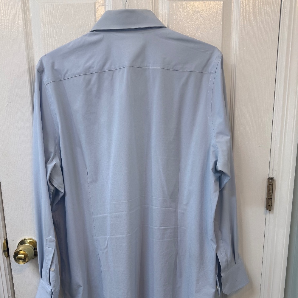Mizzen+Main Leeward Mens L Classic Fit Light Blue Button Down Performanc Stretch - Picture 2 of 10